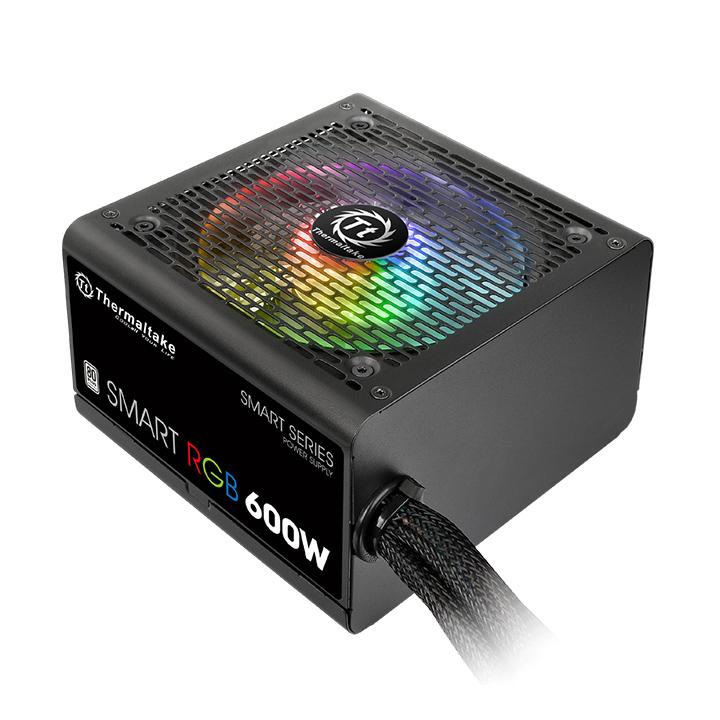 Блок питания Thermaltake ATX 600W Smart RGB 600 80+ APFC 120mm fan color LED 5xSATA RTL| PS-SPR-0600NHSAWE-1
