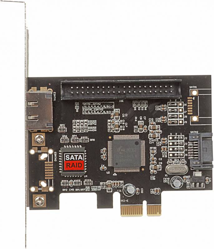 Контроллер PCI-E JMB363 1xE-SATA 1xSATA 1xIDE Bulk| ASIA PCIE 363 SATA/IDE