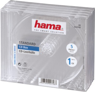 Коробка Hama на 1CD/DVD H-44748 Jewel| 00044748