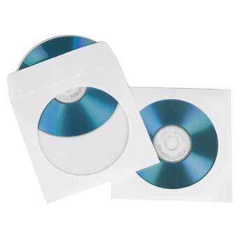 Конверт Hama на 1CD/DVD H-51173 белый| 00051173